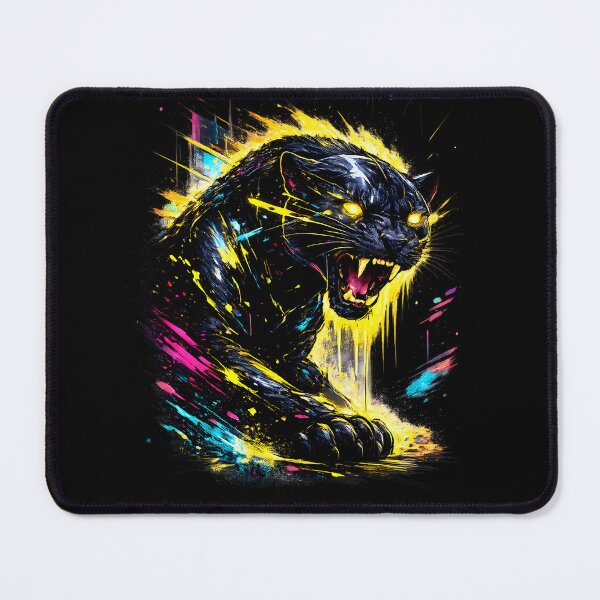 Item preview, Cyberpunk Panther T-Shirt | Neon Glitch Wild Cat Streetwear Tee | Gamer Gift designed and sold by etuvibes.