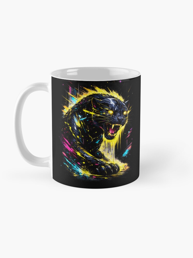“Cyberpunk Panther Neon Streetwear Graphic T-Shirt” Coffee Mug for Sale