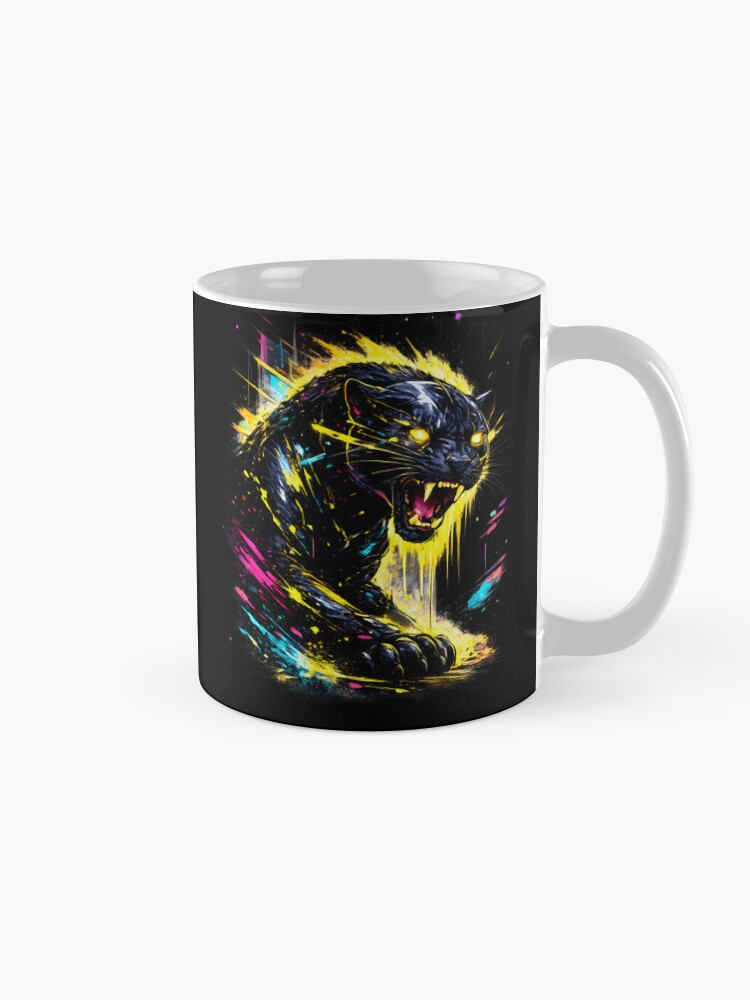 “Cyberpunk Panther Neon Streetwear Graphic T-Shirt” Coffee Mug for Sale