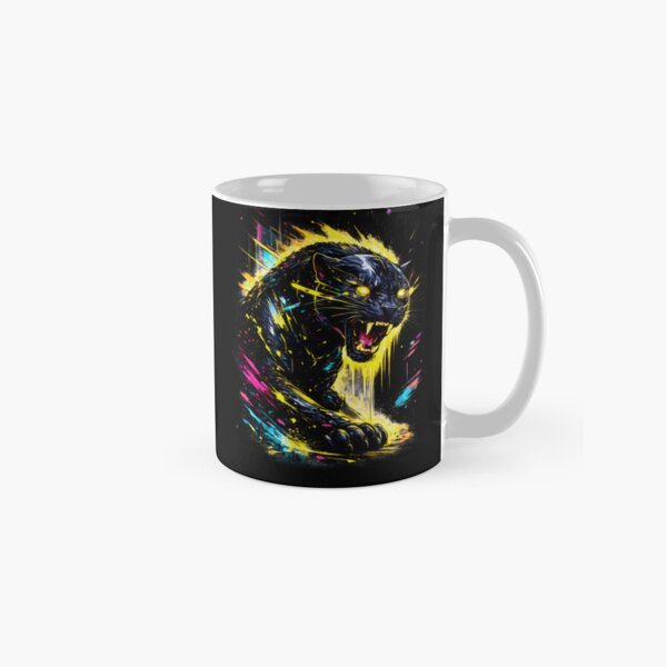 “Cyberpunk Panther Neon Streetwear Graphic T-Shirt” Coffee Mug for Sale
