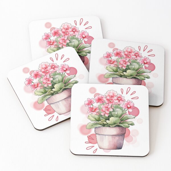 Item preview, Pink Flowers in a Pot - Flower Illustration designed and sold by iamKRUK.