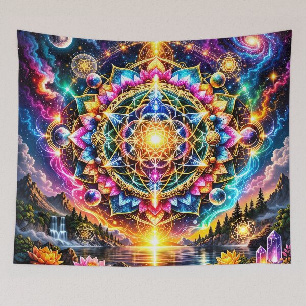 Item preview, Cosmic Sacred Geometry Mandala – Psychedelic Spiritual Chakra Universe Art designed and sold by Dominik1994.