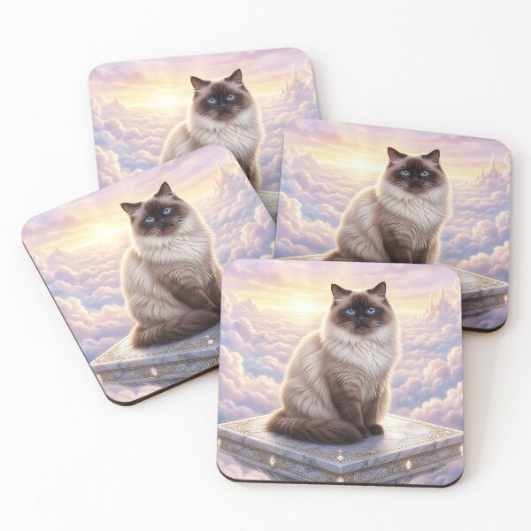 Item preview, Himalayan Cat on a Floating Marble Platform Above the Clouds designed and sold by Jaani-T.