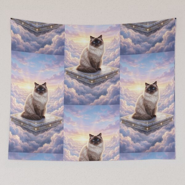 Item preview, Himalayan Cat on a Floating Marble Platform Above the Clouds designed and sold by Jaani-T.