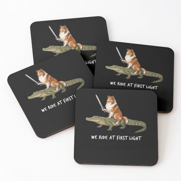 Item preview, We Ride at First Light Funny Collie Crocodile Dog Lover designed and sold by TerryConnells.