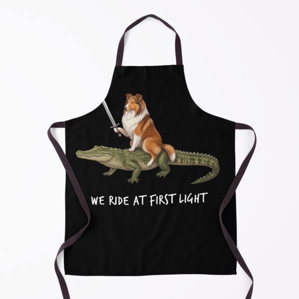 Item preview, We Ride at First Light Funny Collie Crocodile Dog Lover designed and sold by TerryConnells.