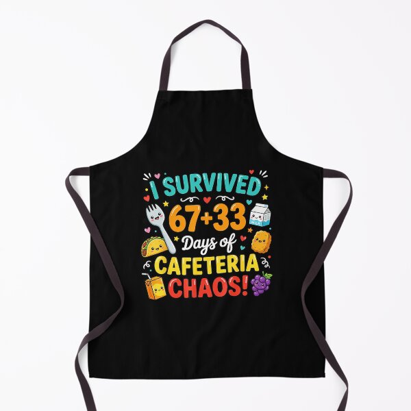 Item preview, I Survived 100 Days of School Cafeteria Chaos Funny designed and sold by gladysenglish.