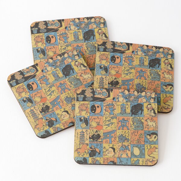 Item preview, Vintage Japanese Ukiyo-e Illustration Grid Edo Art designed and sold by drtalha.