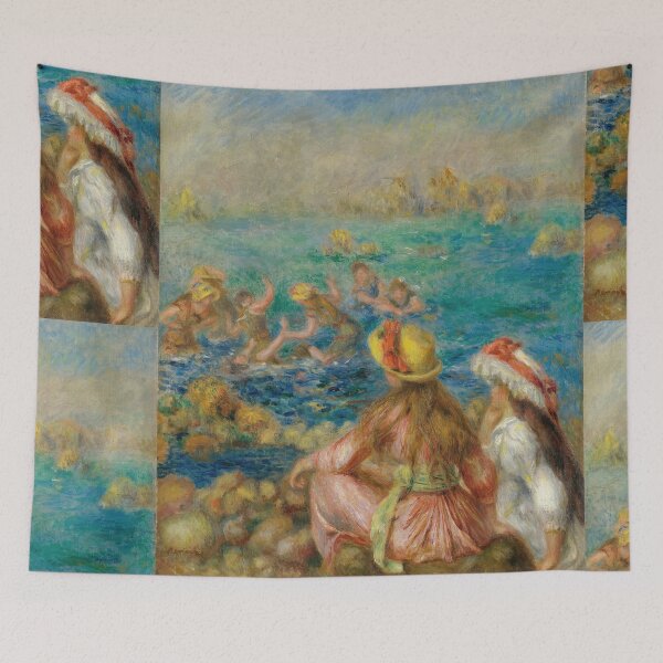 Item preview, Baigneuses by Pierre-Auguste Renoir: Impressionist Seaside Fine Art Poster designed and sold by artofuniverse.