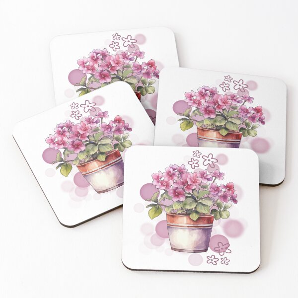 Item preview, Purple Flowers in a Pot - Flowers Illustration designed and sold by iamKRUK.