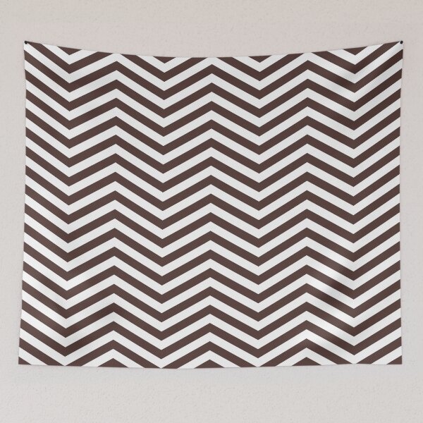 Item preview, White And Chocolate Chevron Zigzag Pattern designed and sold by pattern-archive.