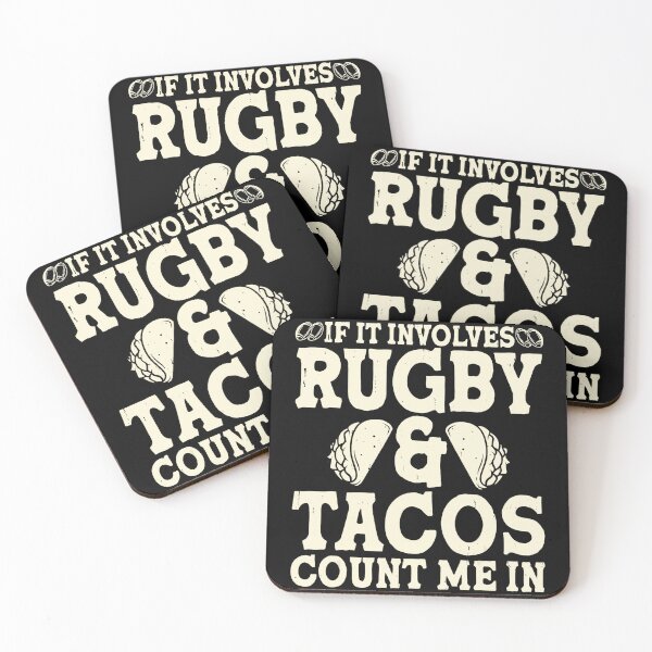 Item preview, If It Involves Rugby and Tacos Funny Food Sports designed and sold by GabrieSketcham.
