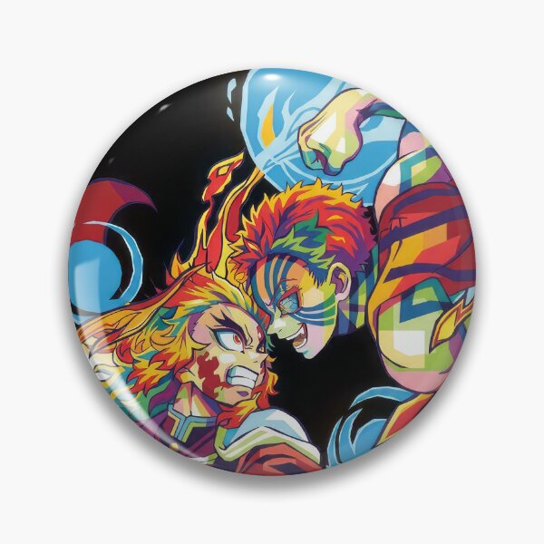 Item preview, Rengoku x Akaza Demon Slayer Pop Art designed and sold by sandrahofer-art.
