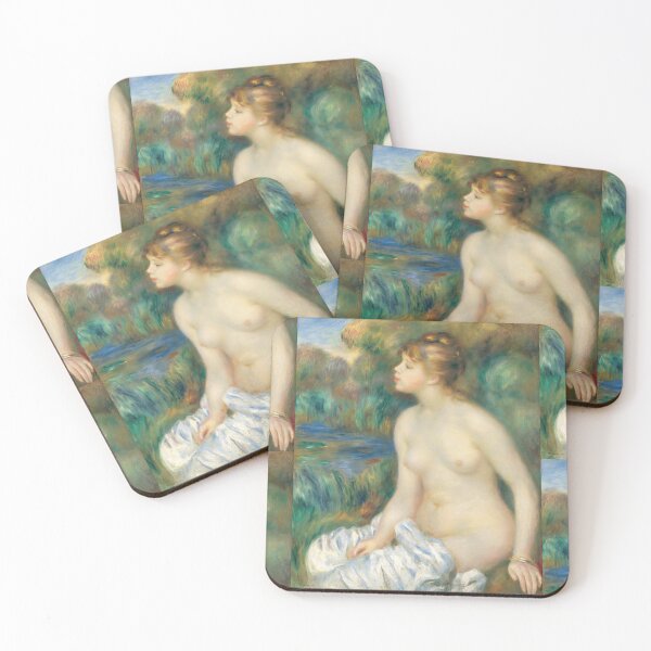 Item preview, Bather by Pierre-Auguste Renoir: Romantic Impressionist Nude Wall Art Print designed and sold by artofuniverse.