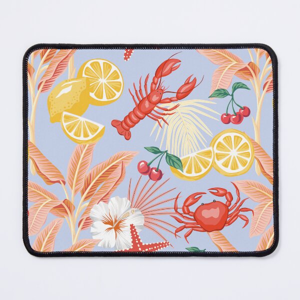 Item preview, Lobster, crab, lemon, palm pattern. designed and sold by anyuka.