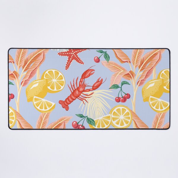 Item preview, Lobster, crab, lemon, palm pattern. designed and sold by anyuka.