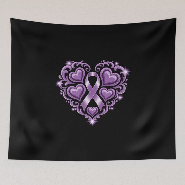 Item preview, Heart Pancreatic Cancer Awareness Month Purple Ribbon designed and sold by FaithAbbott.