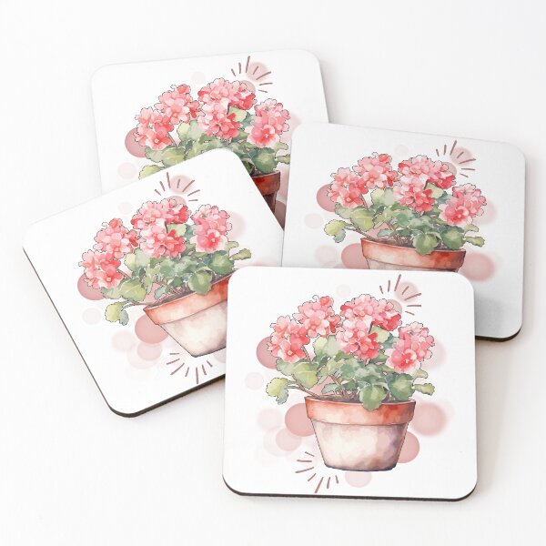 Item preview, Red Flowers in a Pot - Flowers Illustration designed and sold by iamKRUK.
