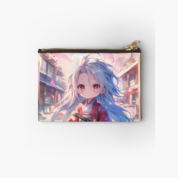 Item preview, Shiro No Game No Life Chibi Samurai In Sakura Sunset designed and sold by TanglenRabbit.