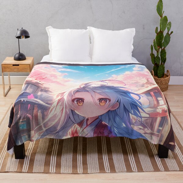 Item preview, Shiro No Game No Life Chibi Samurai In Sakura Sunset designed and sold by TanglenRabbit.