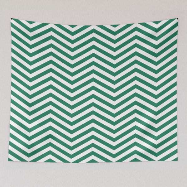 Item preview, White And Green Chevron Zigzag Pattern designed and sold by pattern-archive.