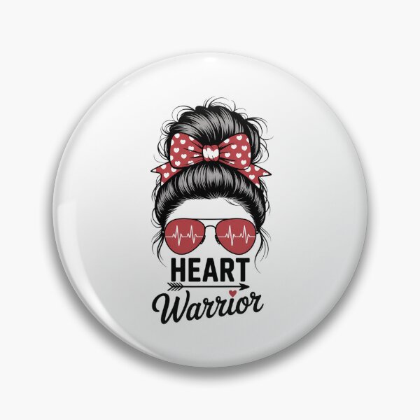 Item preview, Heart Warrior Messy Bun Go Red - Heart Disease Awareness designed and sold by FaithAbbott.