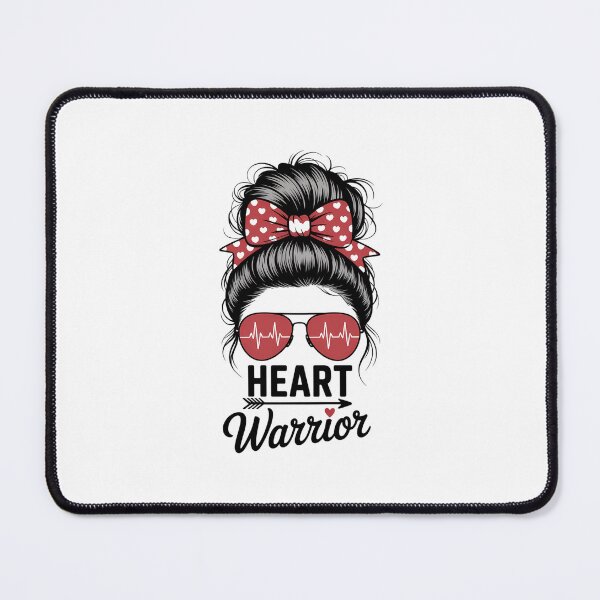 Item preview, Heart Warrior Messy Bun Go Red - Heart Disease Awareness designed and sold by FaithAbbott.