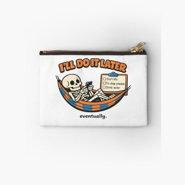 Item preview, Procrastination Skeleton in Hammock – Funny “I’ll Do It Later” Design for Relatable Humor Lovers designed and sold by Bright Nest Studio.