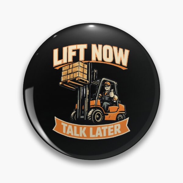 Item preview, Lift Now Talk Later Forklift Vintage Tee designed and sold by RetroNibylander.