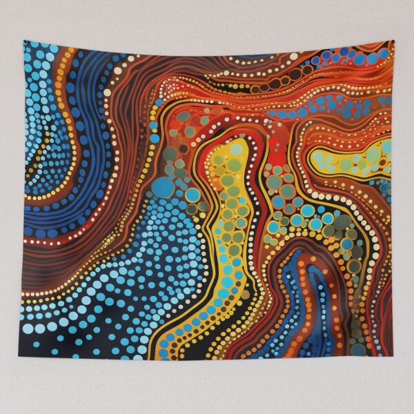 Item preview, Aboriginal Inspired Dot Art - Deep Sea Paths designed and sold by GrinGalore.