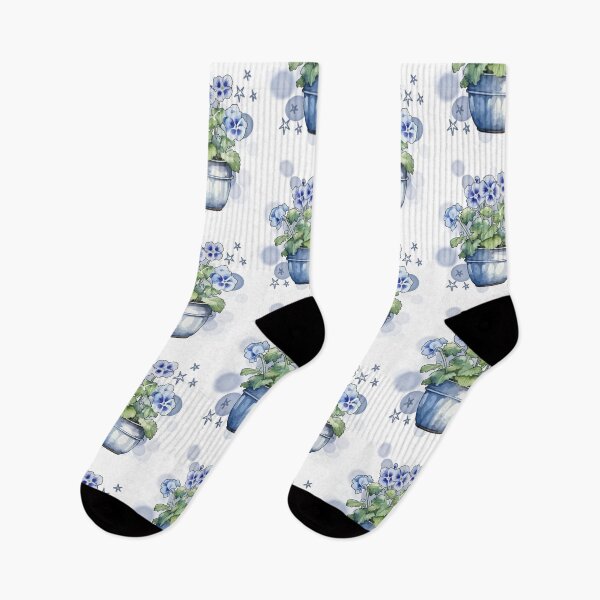 Item preview, Light Blue Flowers in a Pot - Flowers Illustration designed and sold by iamKRUK.
