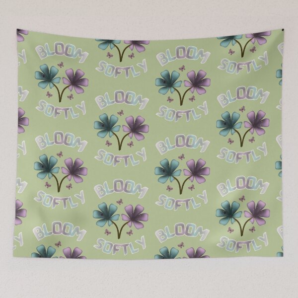 Item preview, Bloom Softly Spring Floral Design | Pastel Aesthetic Flowers | Cute Cottagecore Spring Vibes designed and sold by HopeAndHustle.