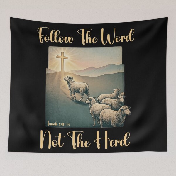 Item preview, Inspirational Christian Bible Verse Isaiah 8 Follow The Word Not The Herd Faith designed and sold by YubitaLeLe.