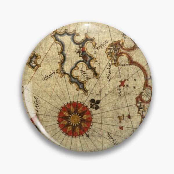 Item preview, Piri Reis Map Vintage Nautical Cartography Illustration designed and sold by drtalha.