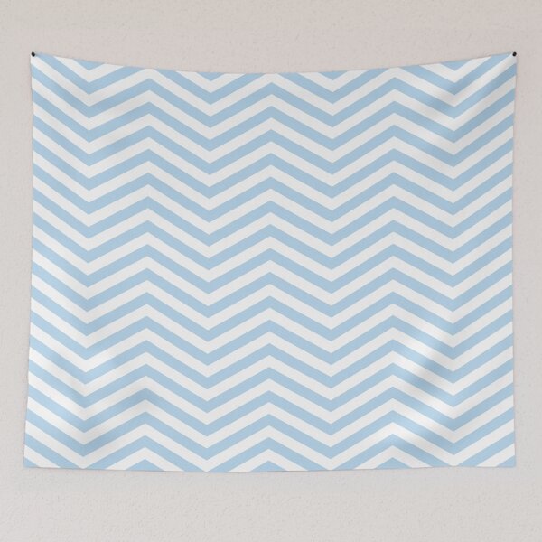 Item preview, White And Ice Blue Chevron Zigzag Pattern designed and sold by pattern-archive.
