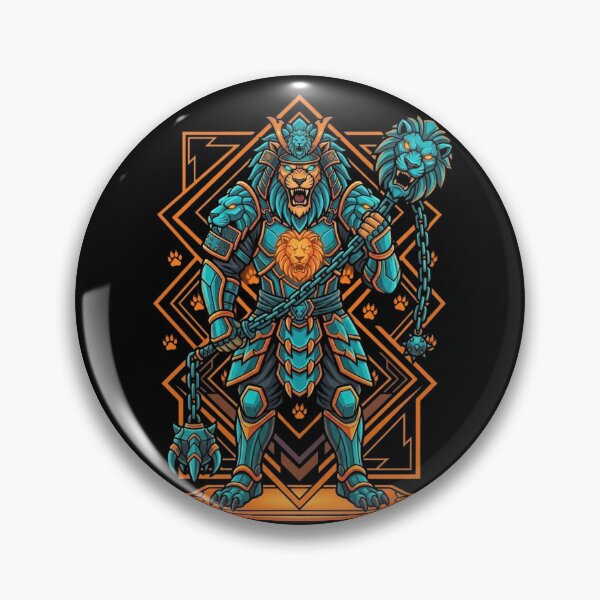 Item preview, Primal Lion-Shogun: Cyan Forge Guardian designed and sold by Artful Expression .