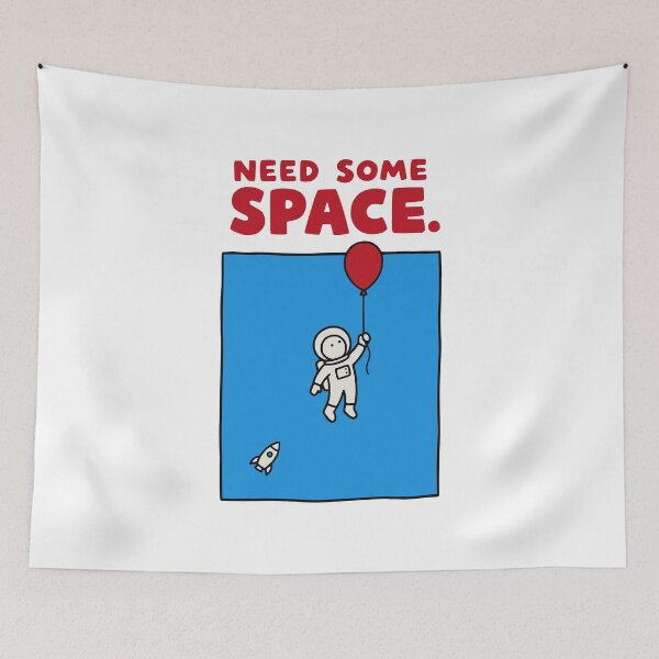 Item preview, Need Some Space Funny Astronaut Balloon Space Pun  designed and sold by MotionBanana Art.
