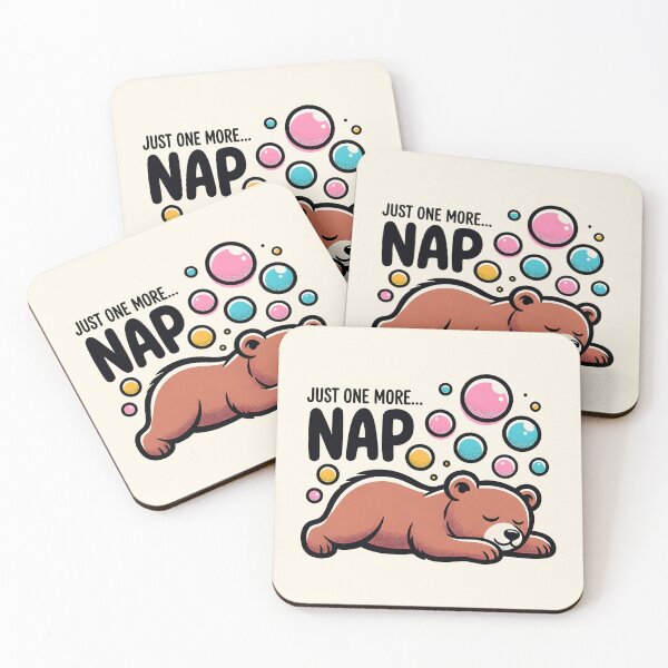 Item preview, Just One More Nap Animals Illustration designed and sold by SplashTastic.