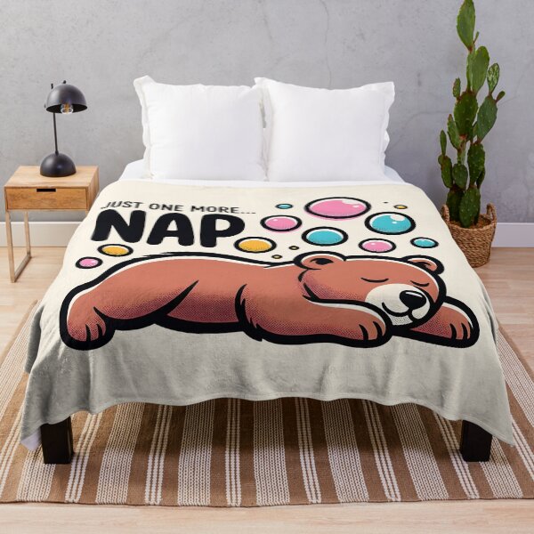 Item preview, Just One More Nap Animals Illustration designed and sold by SplashTastic.