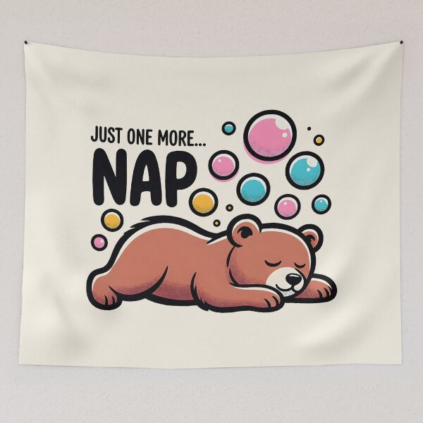 Item preview, Just One More Nap Animals Illustration designed and sold by SplashTastic.