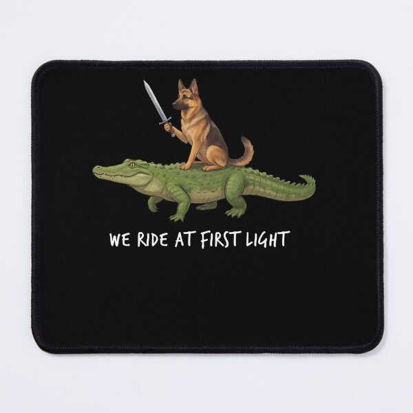 Item preview, We Ride at First Light Funny German Shepherd Crocodile Dog Lover designed and sold by TerryConnells.