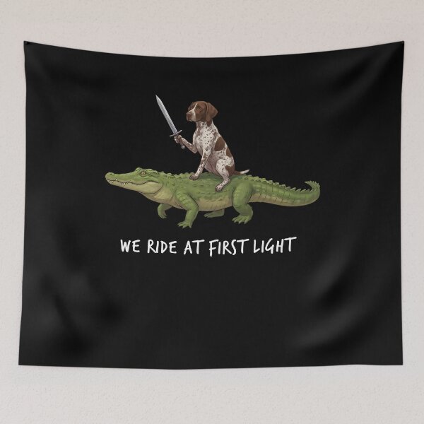 Item preview, We Ride at First Light Funny German Shorthaired Pointer Crocodile Dog Lover designed and sold by TerryConnells.