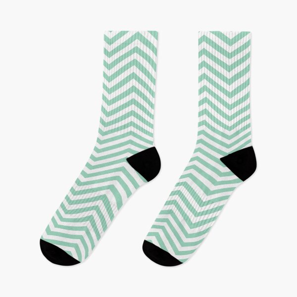 Item preview, White And Mint Chevron Zigzag Pattern designed and sold by pattern-archive.
