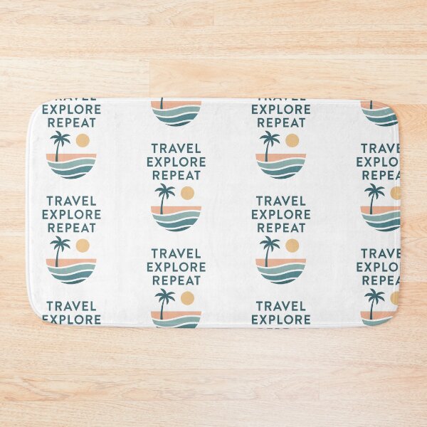 Item preview, Travel Explore Repeat – Minimalist Beach Adventure Design designed and sold by mbmstores.