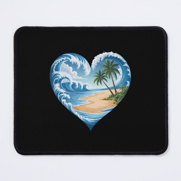 Item preview, Heart-Shaped Ocean Beach Palm Tree Vacation designed and sold by FaithAbbott.