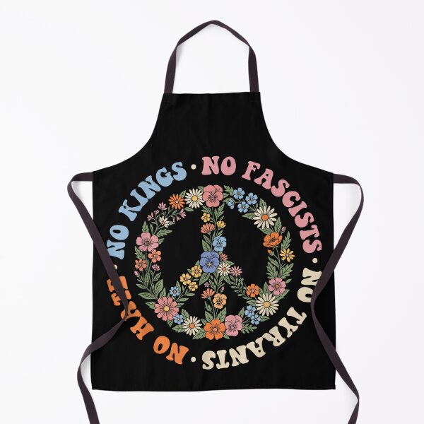 Item preview, Retro Floral Peace Sign No Kings No Fascists No Hate No Tyrants Activist designed and sold by YubitaLeLe.