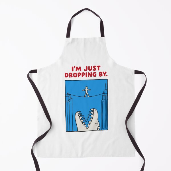 Item preview, I'm Just Dropping By - Funny Monster Tightrope Pun designed and sold by MotionBanana Art.
