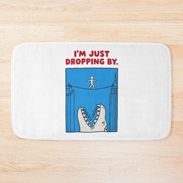 Item preview, I'm Just Dropping By - Funny Monster Tightrope Pun designed and sold by MotionBanana Art.