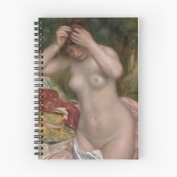 Item preview, Bather Arranging Her Hair by Pierre-Auguste Renoir: Impressionist Nude Poster designed and sold by artofuniverse.