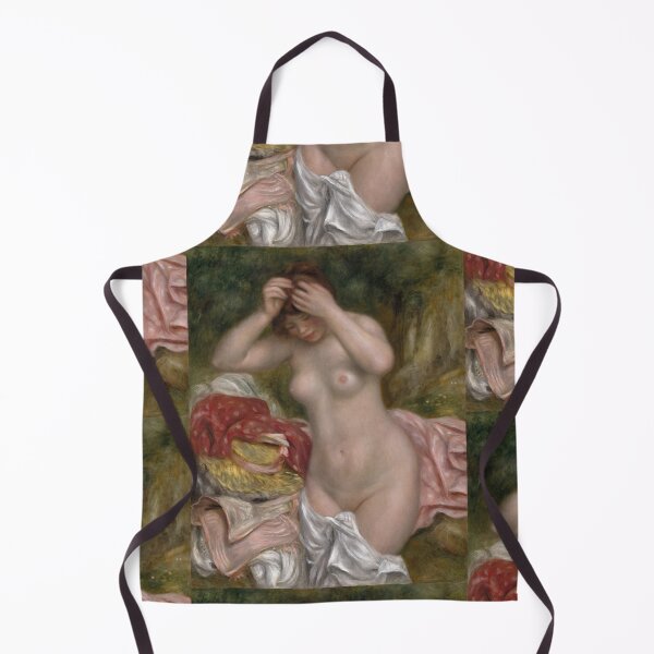 Item preview, Bather Arranging Her Hair by Pierre-Auguste Renoir: Impressionist Nude Poster designed and sold by artofuniverse.